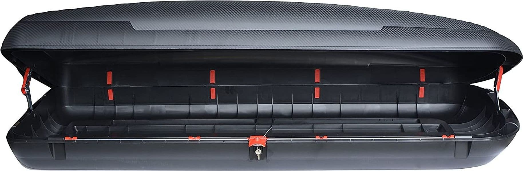 Baule portapacchi per auto effetto fibra di Carbonio da 480 lt "Made in Italy" - 3