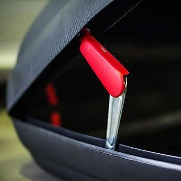 Baule portapacchi per auto effetto fibra di Carbonio da 480 lt "Made in Italy" - 4