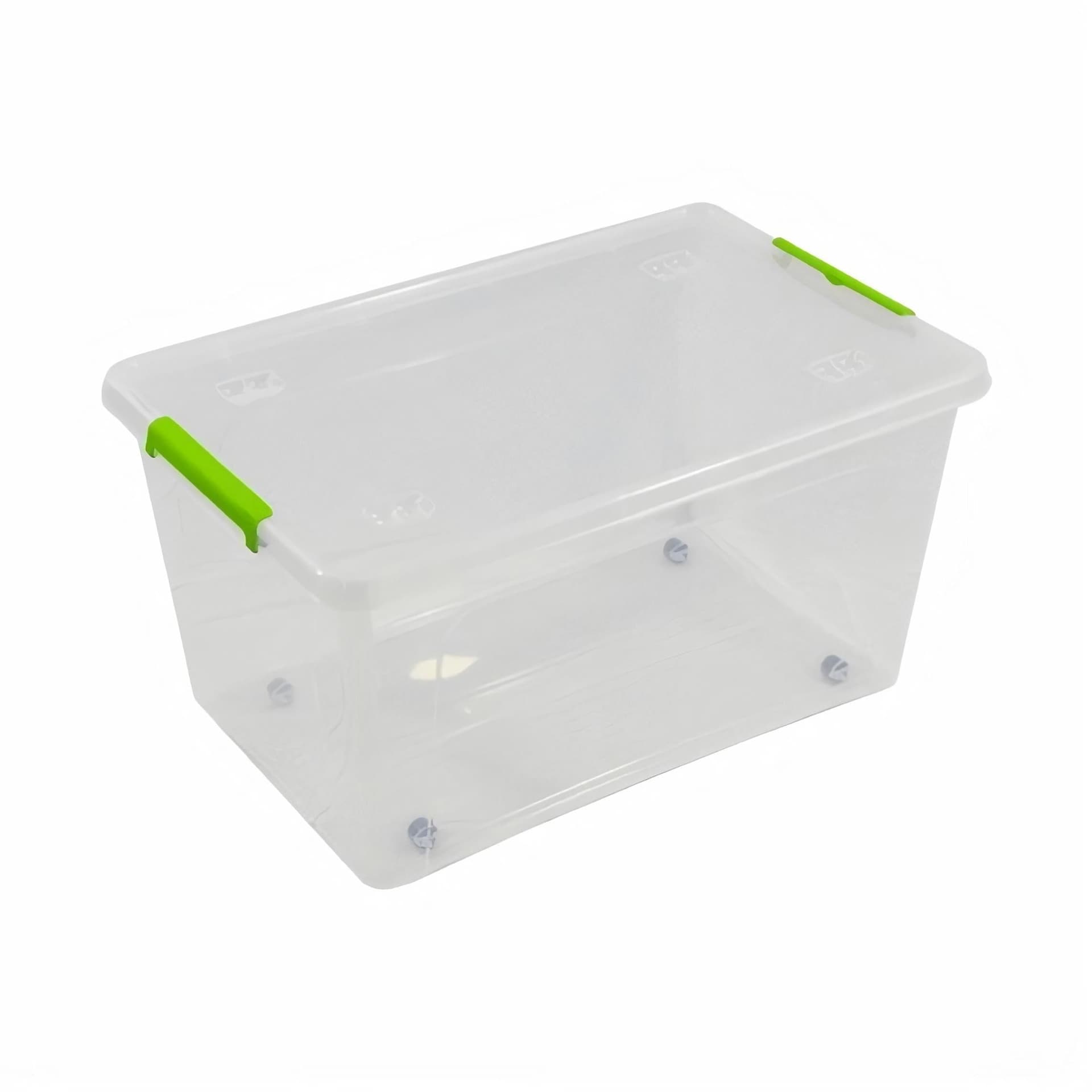 Contenitore multiuso in PVC con ruote direzionali e coperchio 58x39 cm - 2