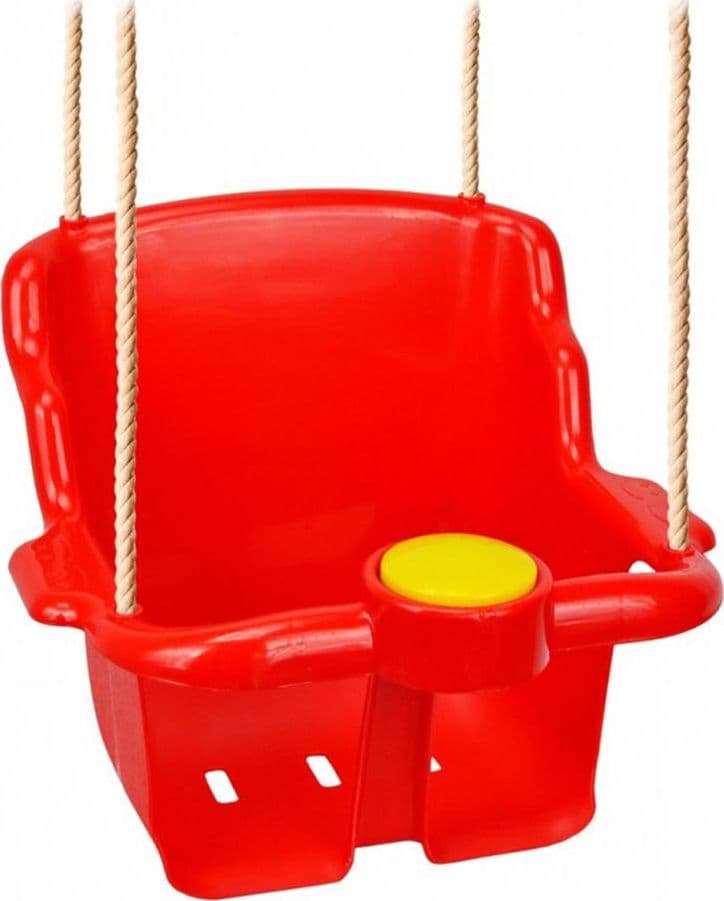 Seggiolino di ricambio altalena in plastica con clacson e protezione a T per bambini da 1 - 3 anni - 2