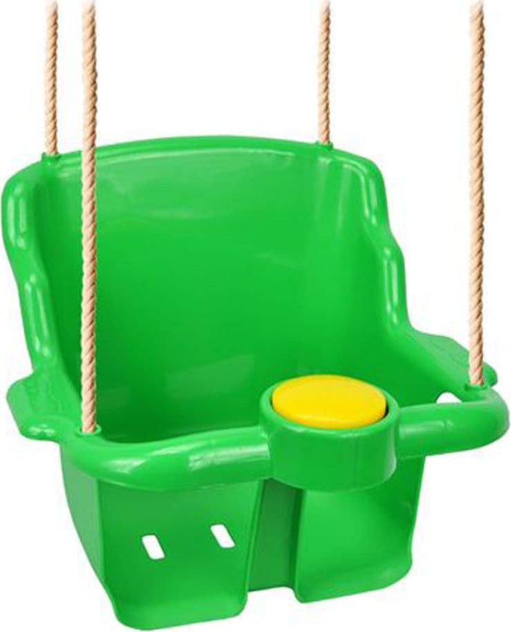 Seggiolino di ricambio altalena in plastica con clacson e protezione a T per bambini da 1 - 3 anni - 3