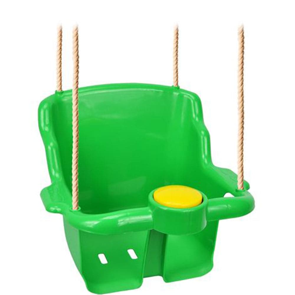 Seggiolino di ricambio altalena in plastica con clacson e protezione a T per bambini da 1 - 3 anni - 3