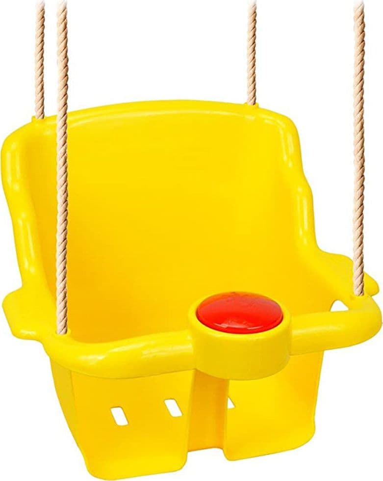 Seggiolino di ricambio altalena in plastica con clacson e protezione a T per bambini da 1 - 3 anni - 4
