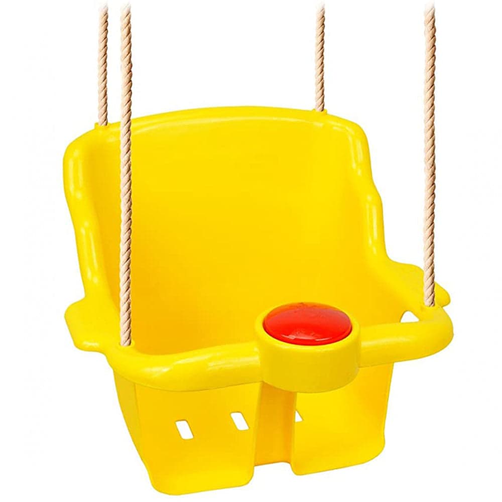 Seggiolino di ricambio altalena in plastica con clacson e protezione a T per bambini da 1 - 3 anni - 4