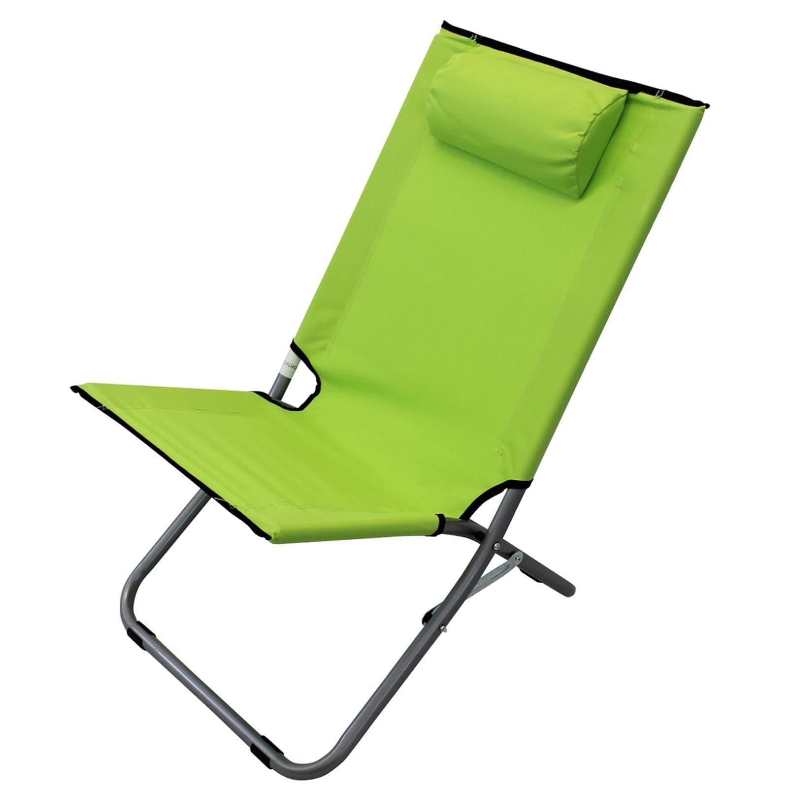 Sedia "alta steel" Oxford spiaggina da mare e balcone pieghevole con struttura in metallo - 2