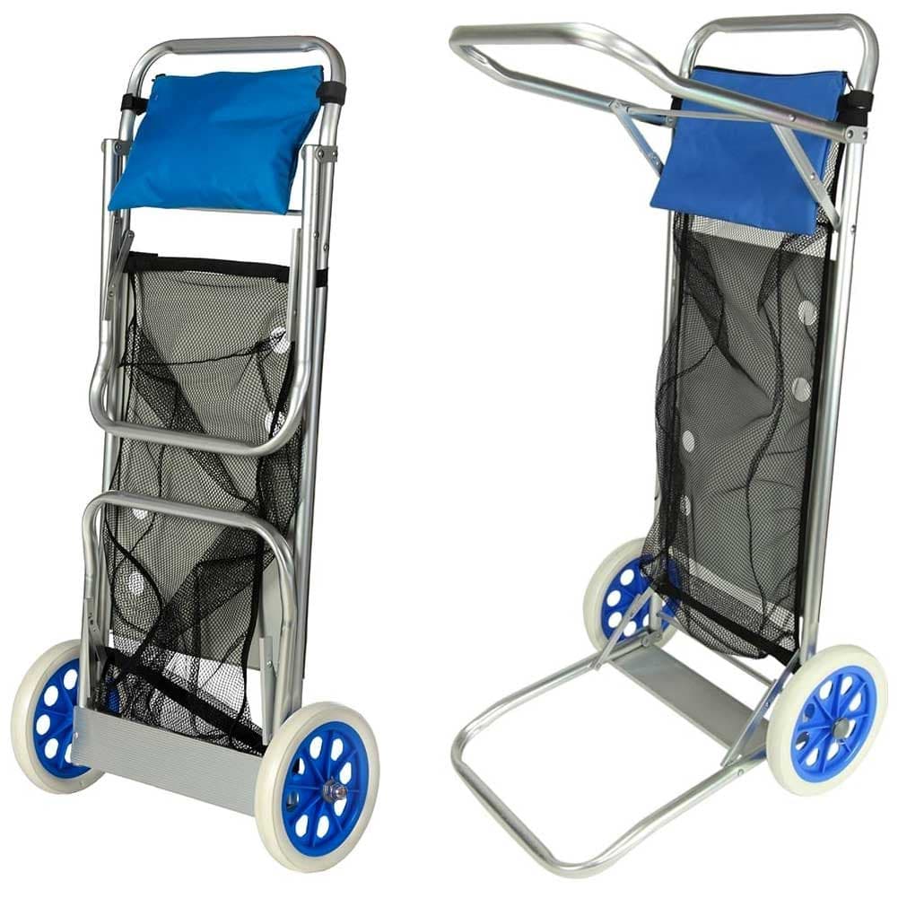 Carrello con tavolo trolley in alluminio per campeggio viaggio o spiaggia - 4