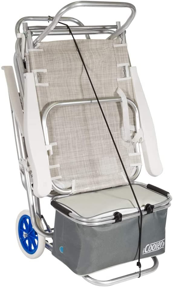 Carrello con tavolo trolley in alluminio per campeggio viaggio o spiaggia - 6