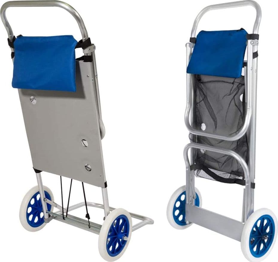 Carrello con tavolo trolley in alluminio per campeggio viaggio o spiaggia - 8