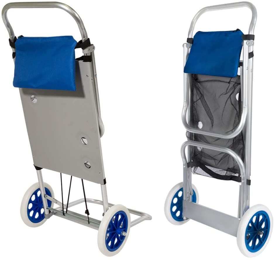 Carrello con tavolo trolley in alluminio per campeggio viaggio o spiaggia - 8