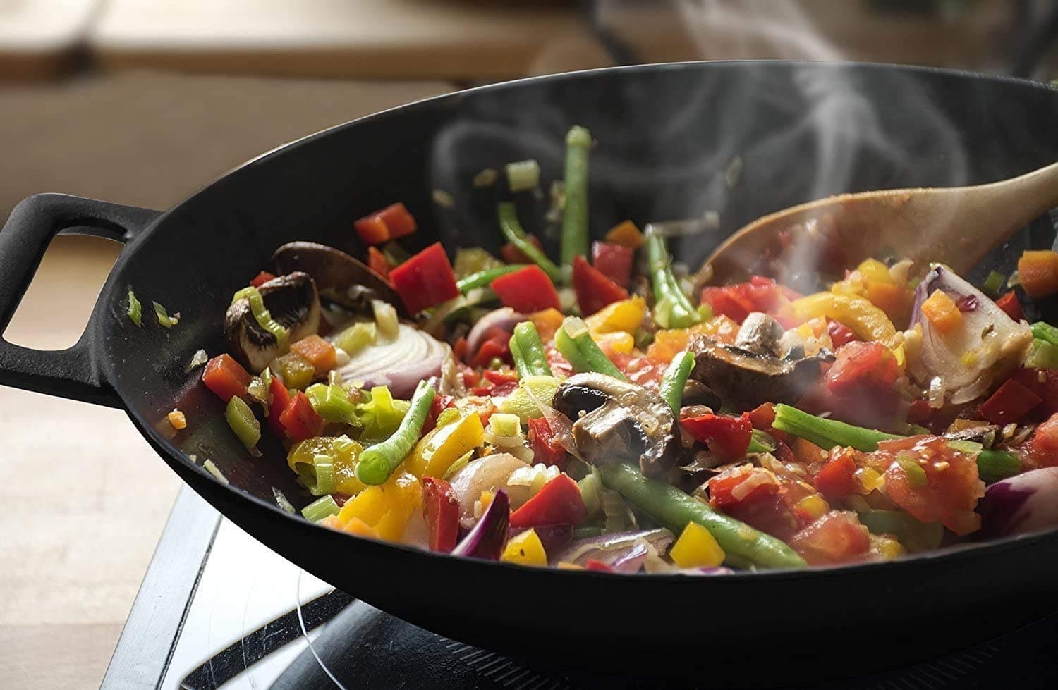 Wok in ghisa per cottura carne e zuppe accessorio barbecue Weber da 57 cm - 3