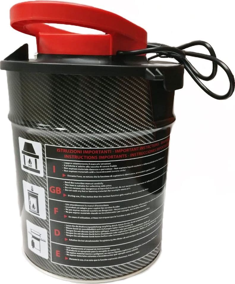 Aspiracenere "Minicen" da 10 lt 800 W, pulizia stufa e camino a legna e pellets - 2