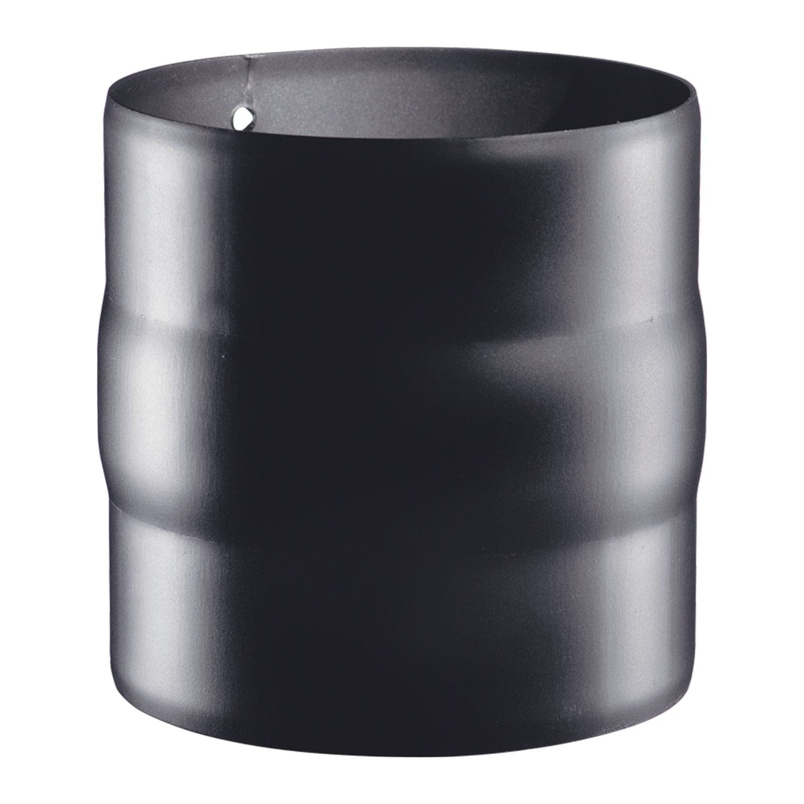Manicotto di giunzione per canna fumaria stufa a Legna in acciaio nero da 1,2 mm