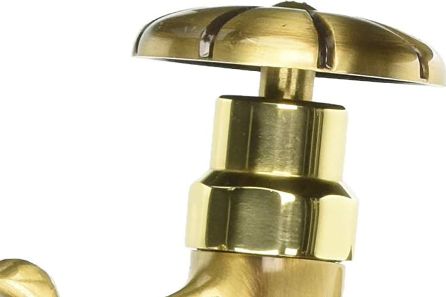 Rubinetto ornamentale in ottone antichizzato "Rinascimento" per fontane da giardino attacco 1/2" - 5