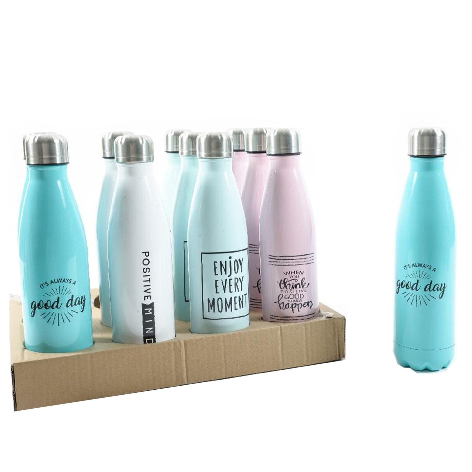 Borraccia termica in acciaio inossidabile da 500 ml con stampa decorativa - 3