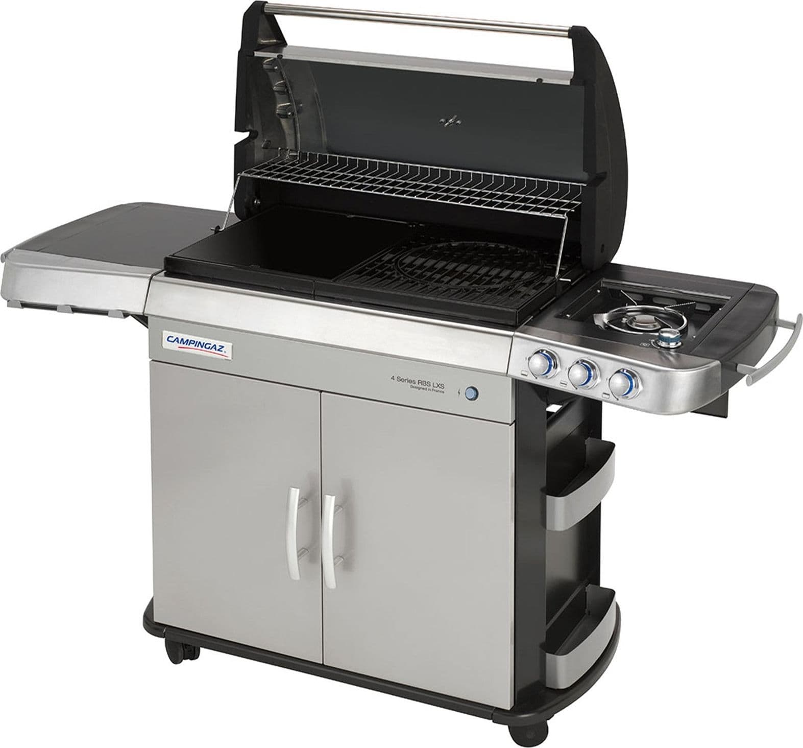 Barbecue griglia "4 Series RBS LXS" 3 bruciatori RBS BBQ con due piani cottura e ruote - 2