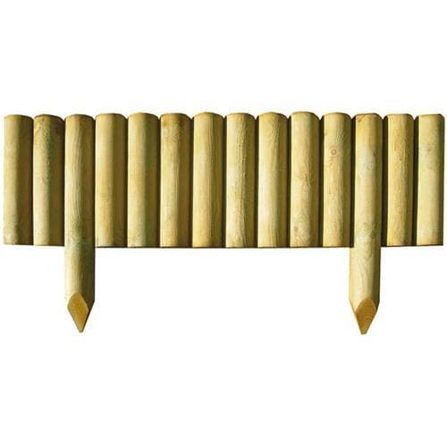 Bordura per aiuole in legno "Lasa" in pino naturale per recinzioni giardino e terrazzo 100 cm - 2