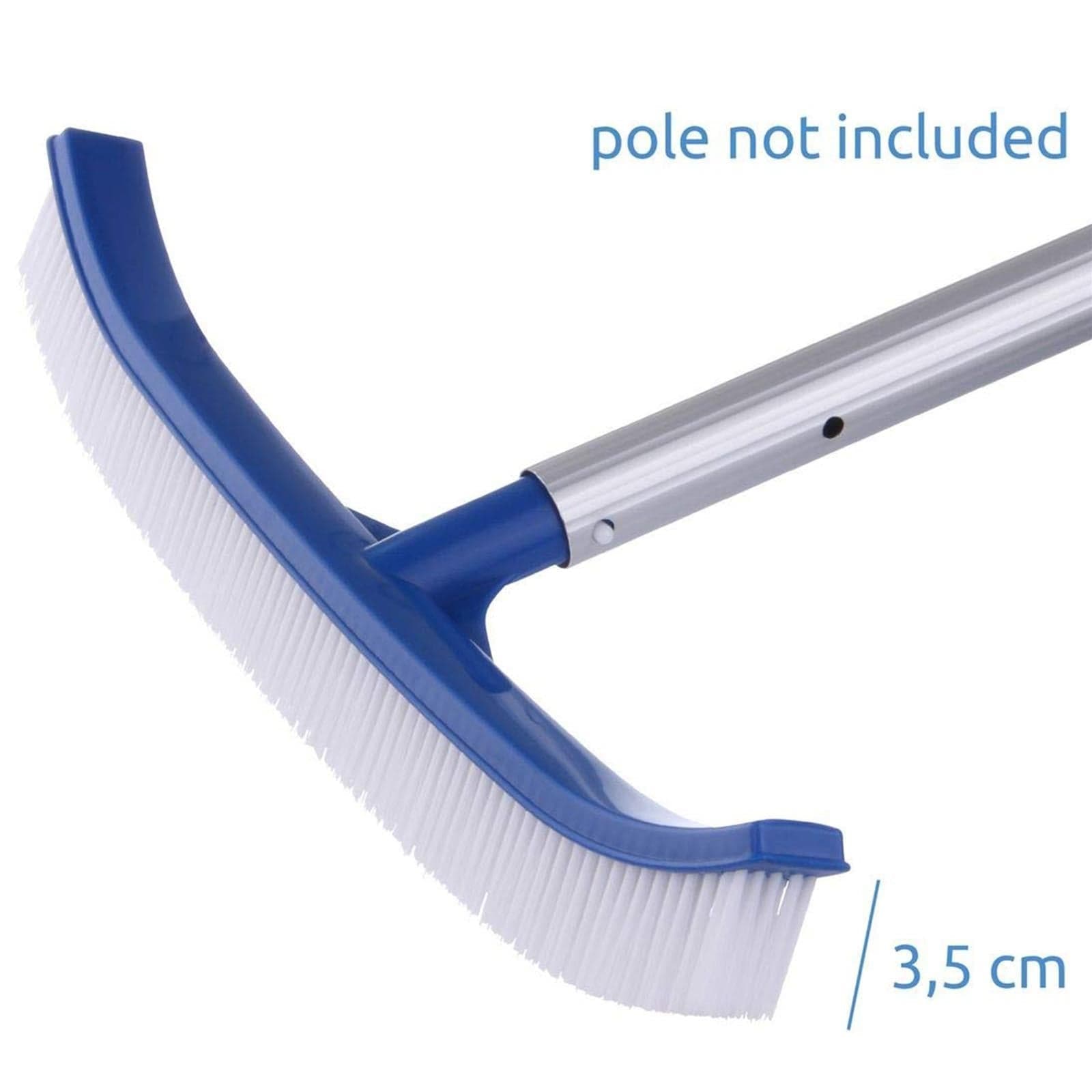 Spazzola in nylon per pulizia fondo e parete piscina rinforzo PVC da 45 cm - 4