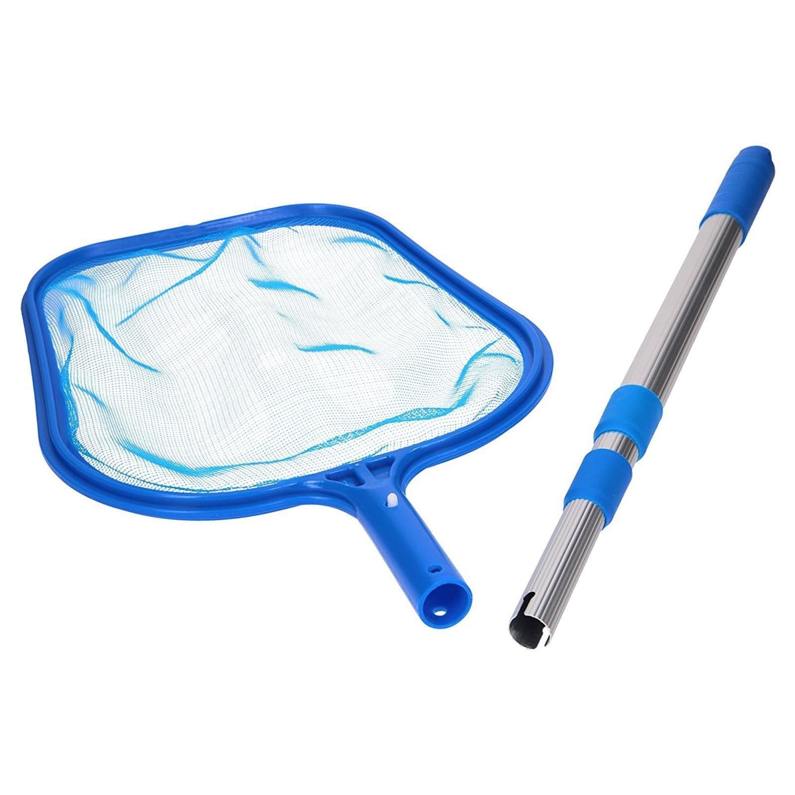 Retino di superficie per piscina con manico telescopico in alluminio 150 cm 5 sezioni - 2