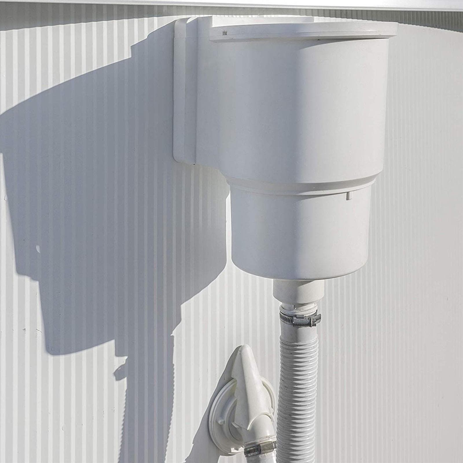 Skimmer "GRE AR 100" per piscina rigida da muro e parete completo con valvola ritorno - 5