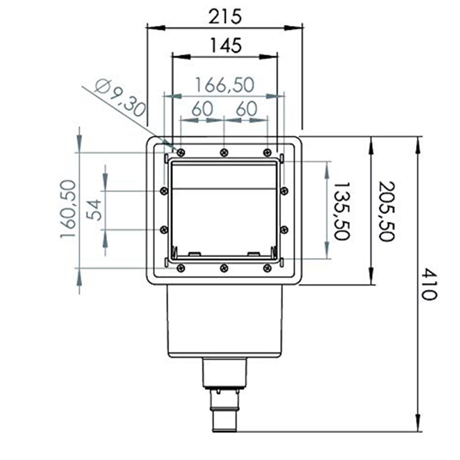 Skimmer "GRE AR 100" per piscina rigida da muro e parete completo con valvola ritorno - 6