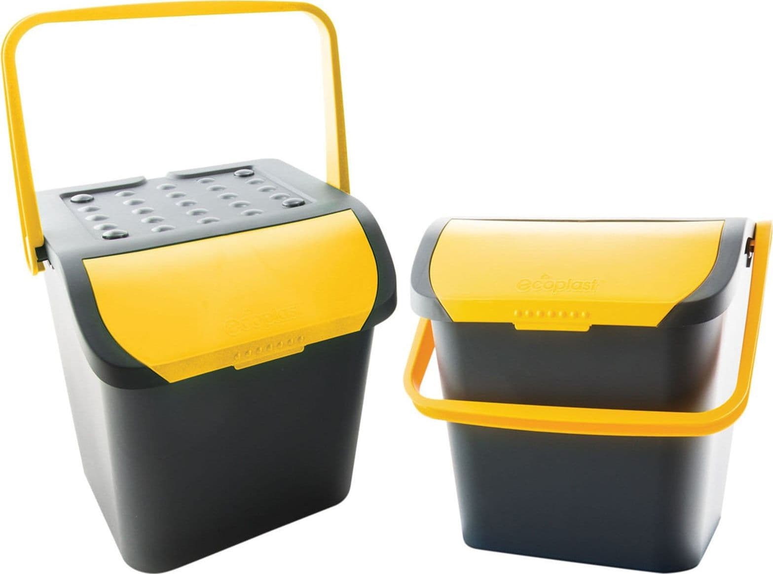 Pattumiera con doppio sportello per raccolta differenziata da 35lt, maniglia anti randagismo - 3