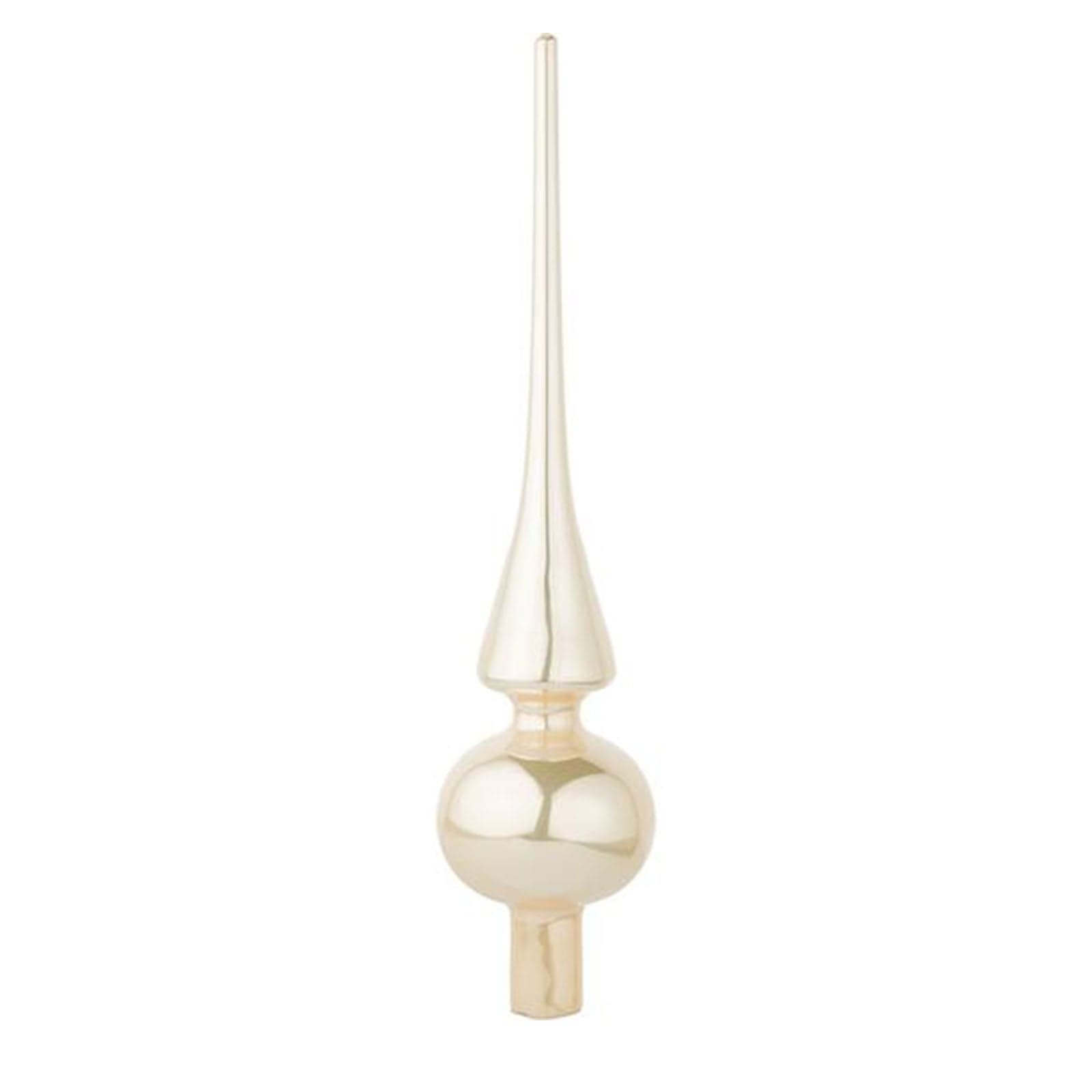 Puntale in vetro con 1 sfera decorazione per Albero di Natale h 30 cm - 2
