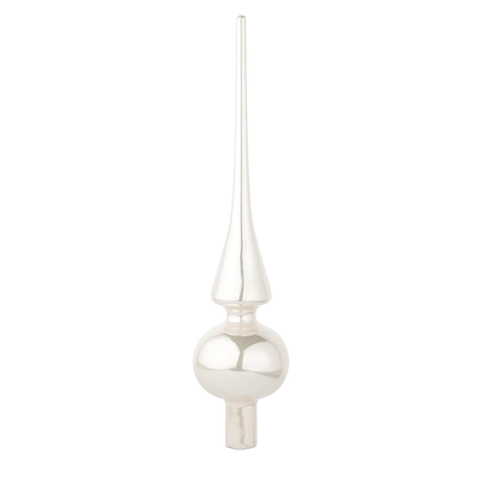 Puntale in vetro con 1 sfera decorazione per Albero di Natale h 30 cm - 3