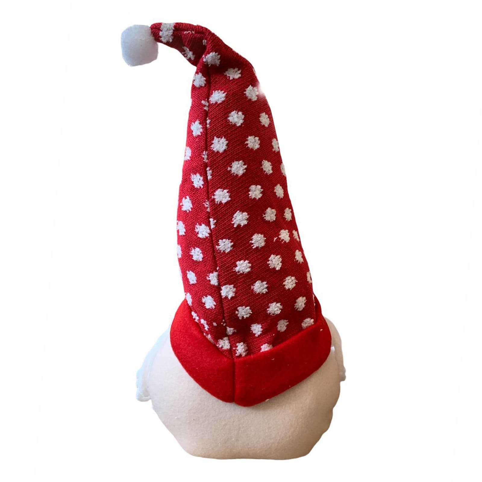 Puntale per albero buffo babbo natale con cappello e barba h 45 cm decorazione - 6