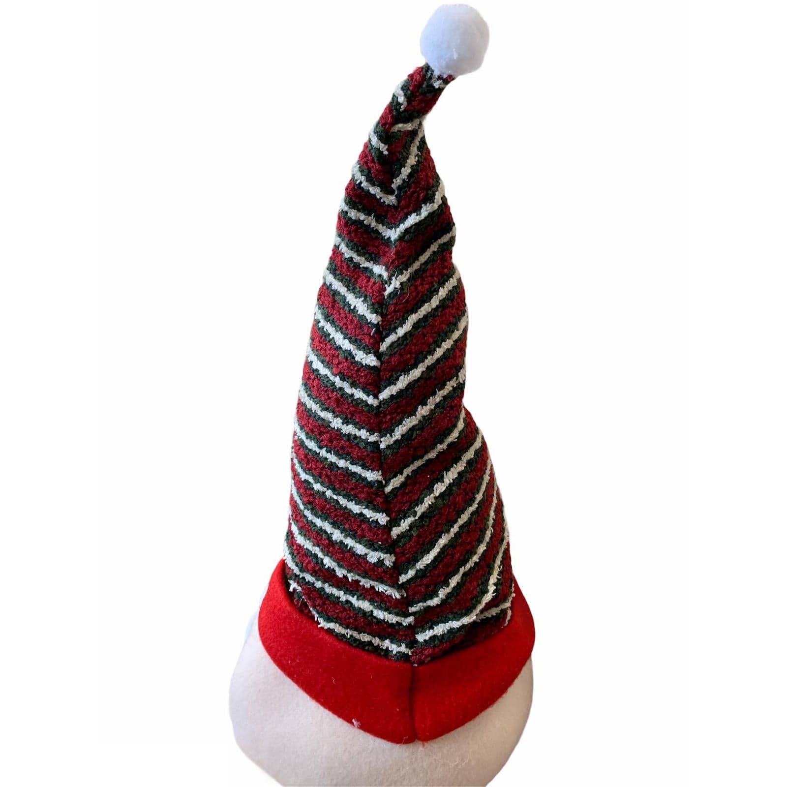 Puntale per albero buffo babbo natale con cappello e barba h 45 cm decorazione - 7