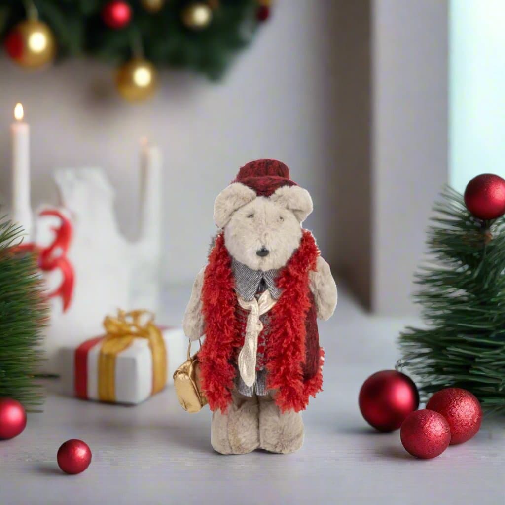 Peluche natalizio orsetto "Teddy", decorazione per interno da 47 cm - 2