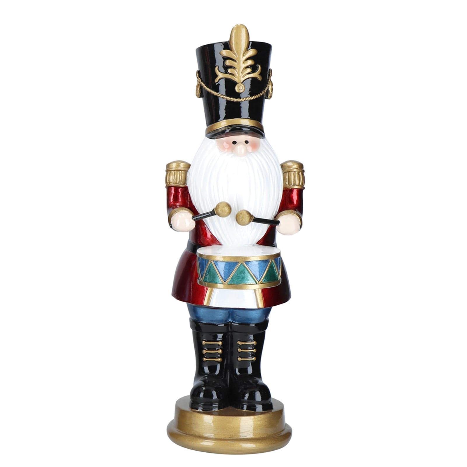 Nano schiaccianoci natalizio in poliresina decorazione natalizia h 33,5 cm - 4
