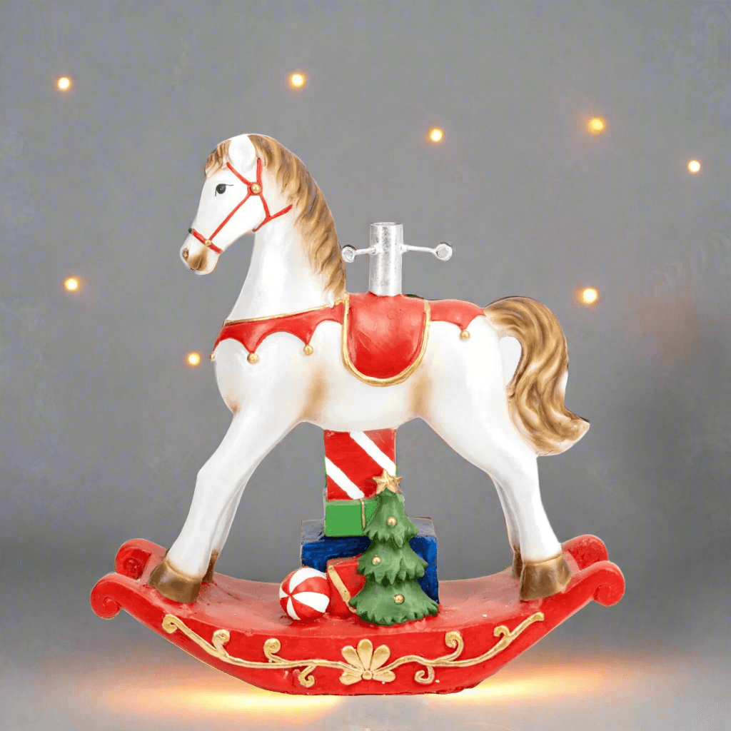 Base albero "Cavalluccio a dondolo" per albero di Natale supporto in metallo da 42 cm - 2