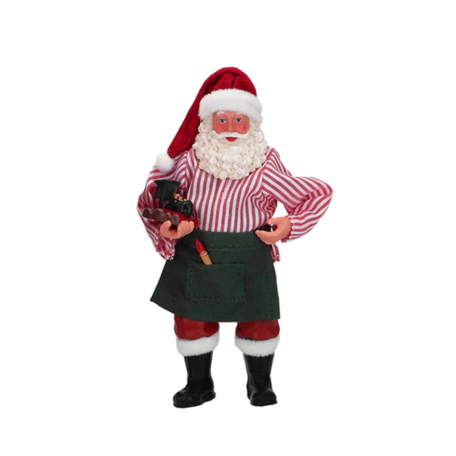 Statuetta decorativa Babbo Natale decorazione natalizia h 17 cm - 4