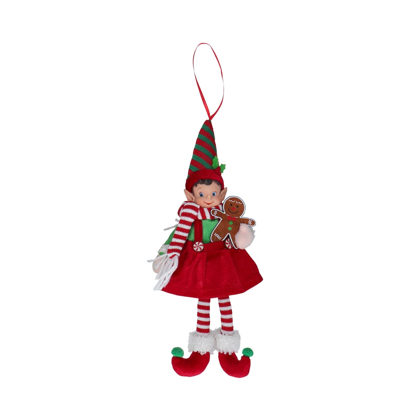 Pupazzo decorativo elfo natalizio decorazione natalizia da 29 cm - 3