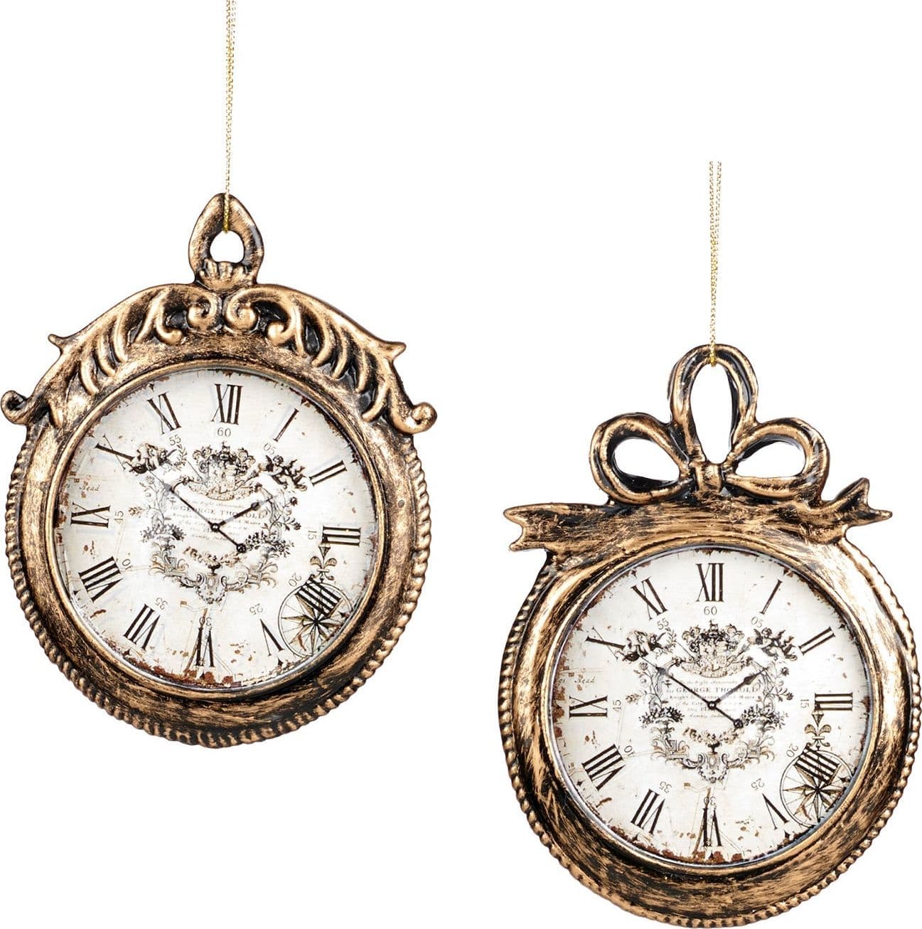 Pendente a forma di orologio per albero di Natale decorazione natalizia - 3