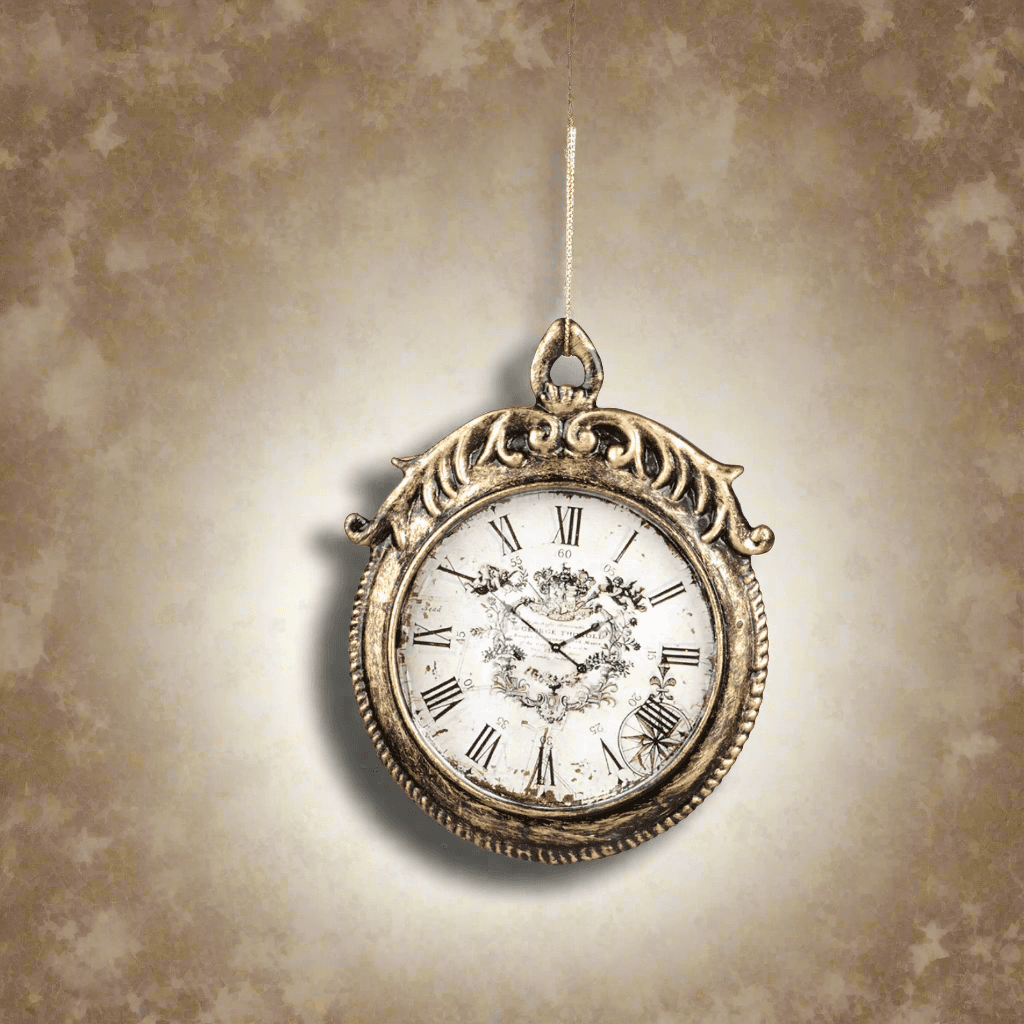 Pendente a forma di orologio per albero di Natale decorazione natalizia - 4