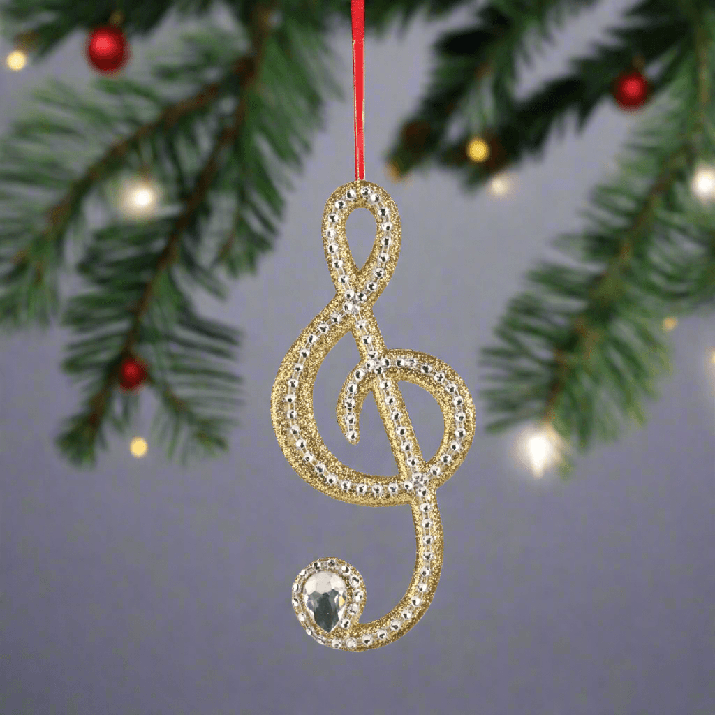 Pendente a forma di note musicali per albero di Natale decorazione natalizia - 5