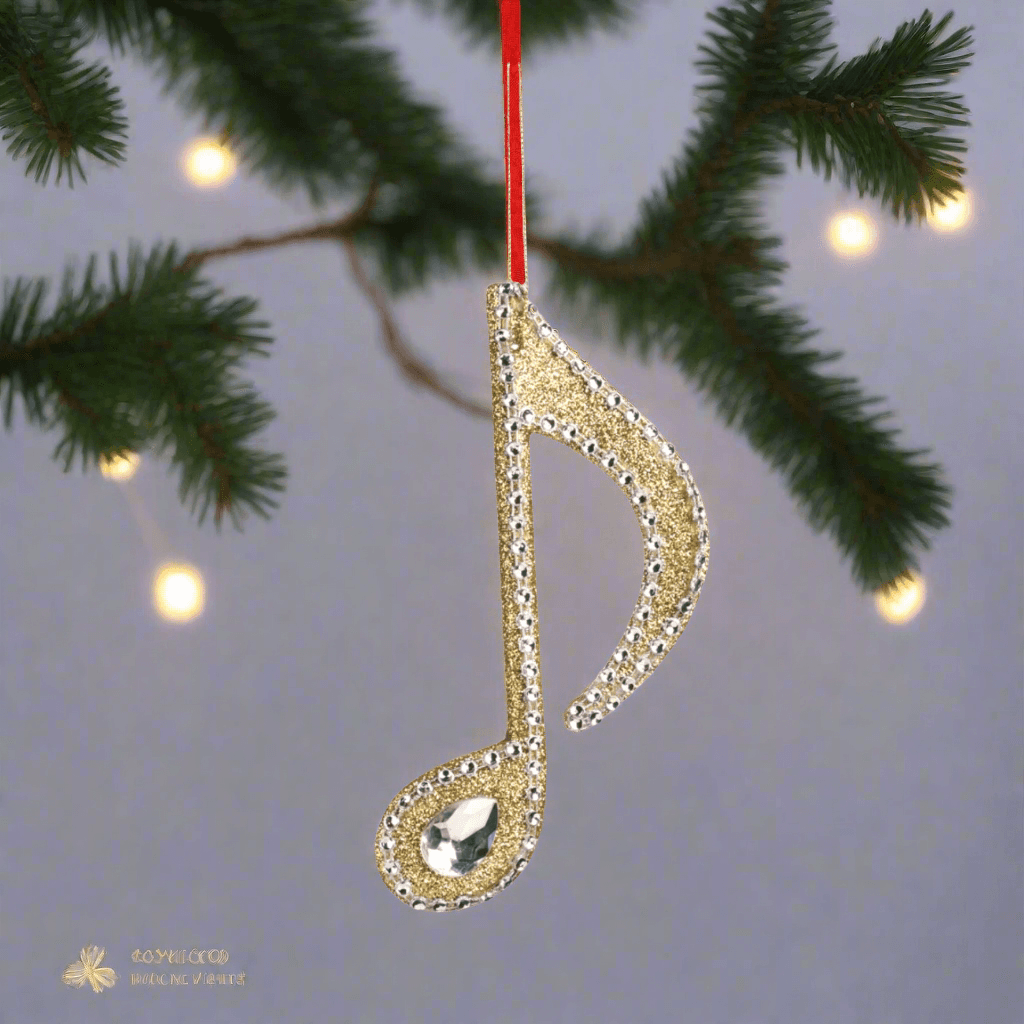 Pendente a forma di note musicali per albero di Natale decorazione natalizia - 9