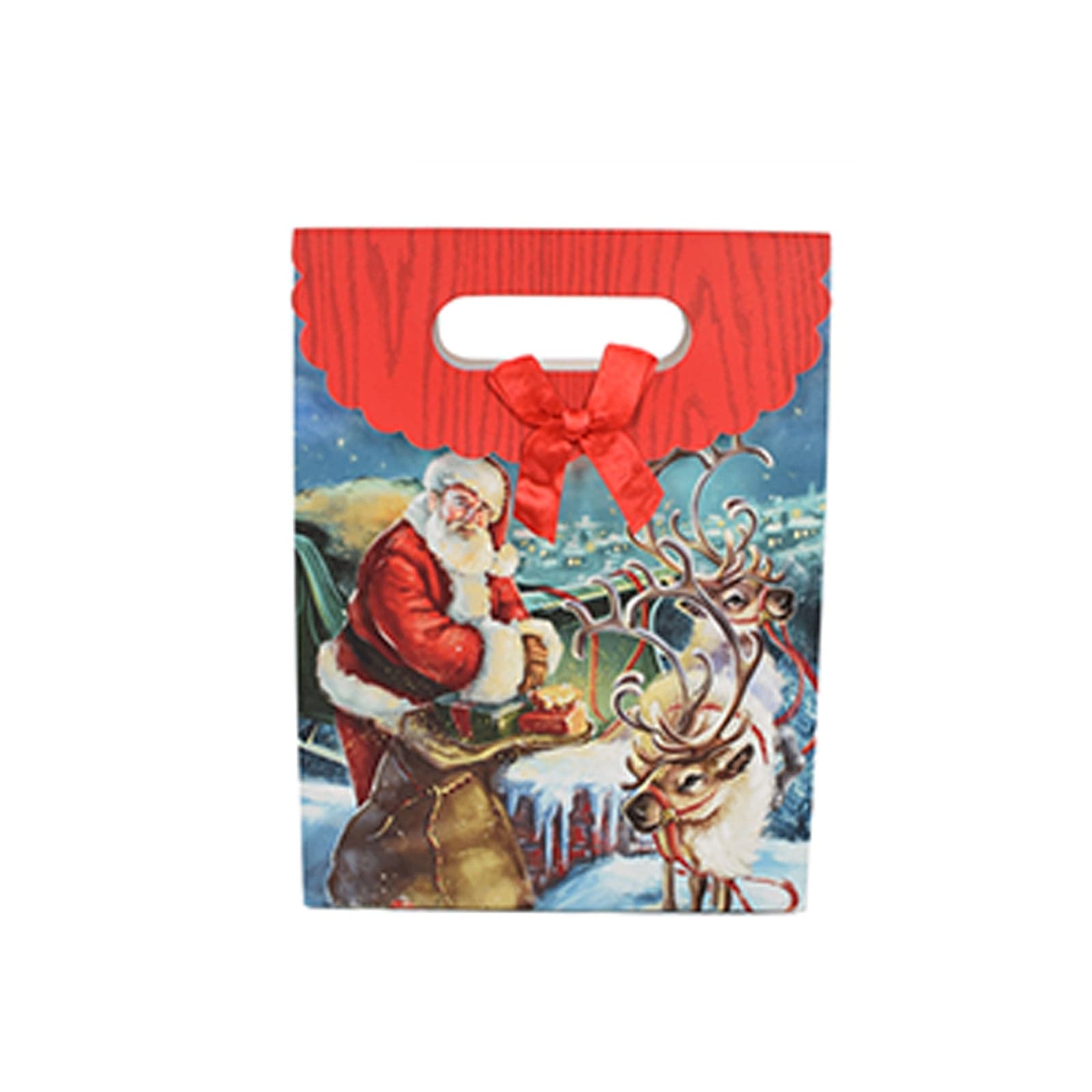 Busta sacchetto regalo Babbo Natale classico per regali natalizi - 4