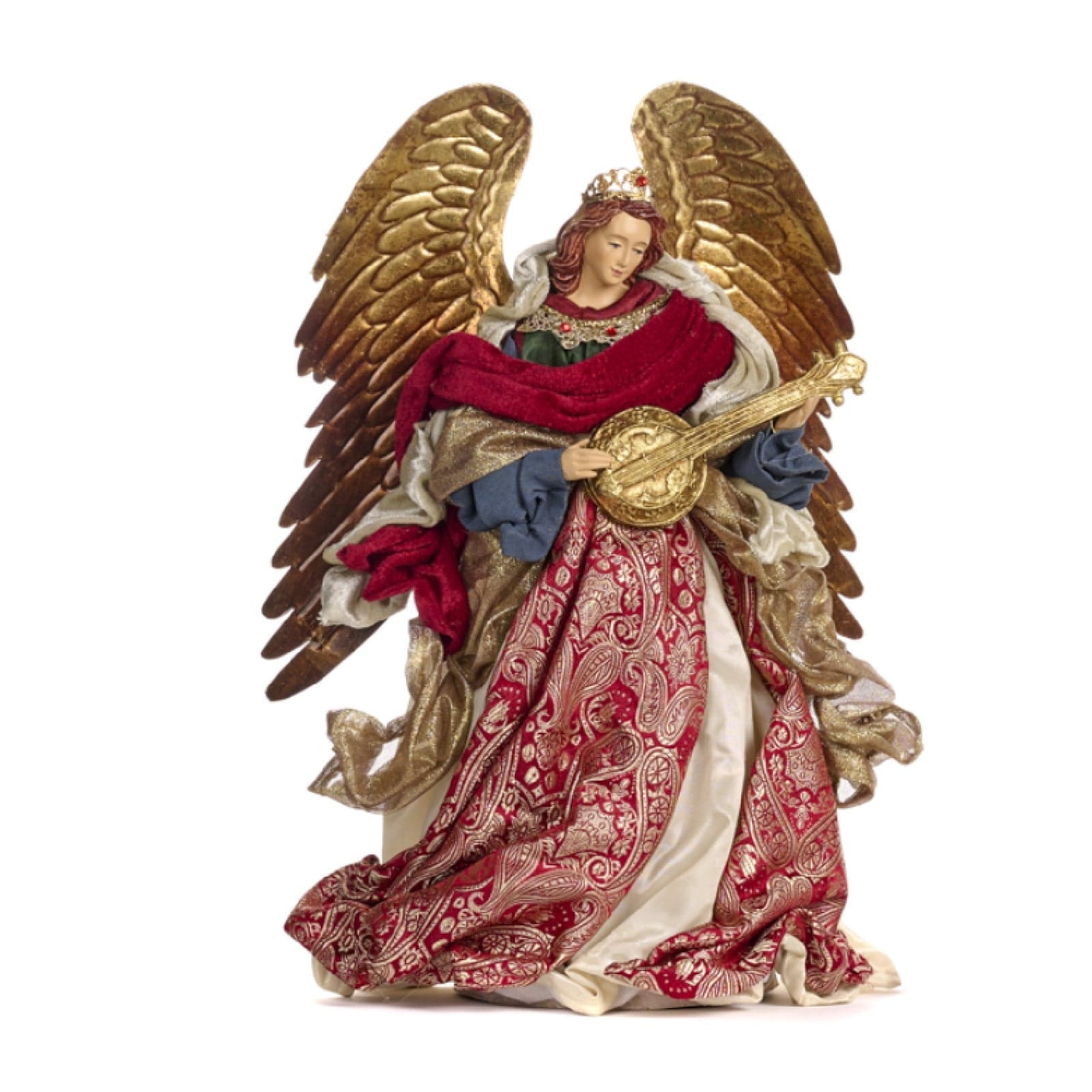 Angelo decorativo in tessuto per decorazioni natalizie, da 41 cm - 3