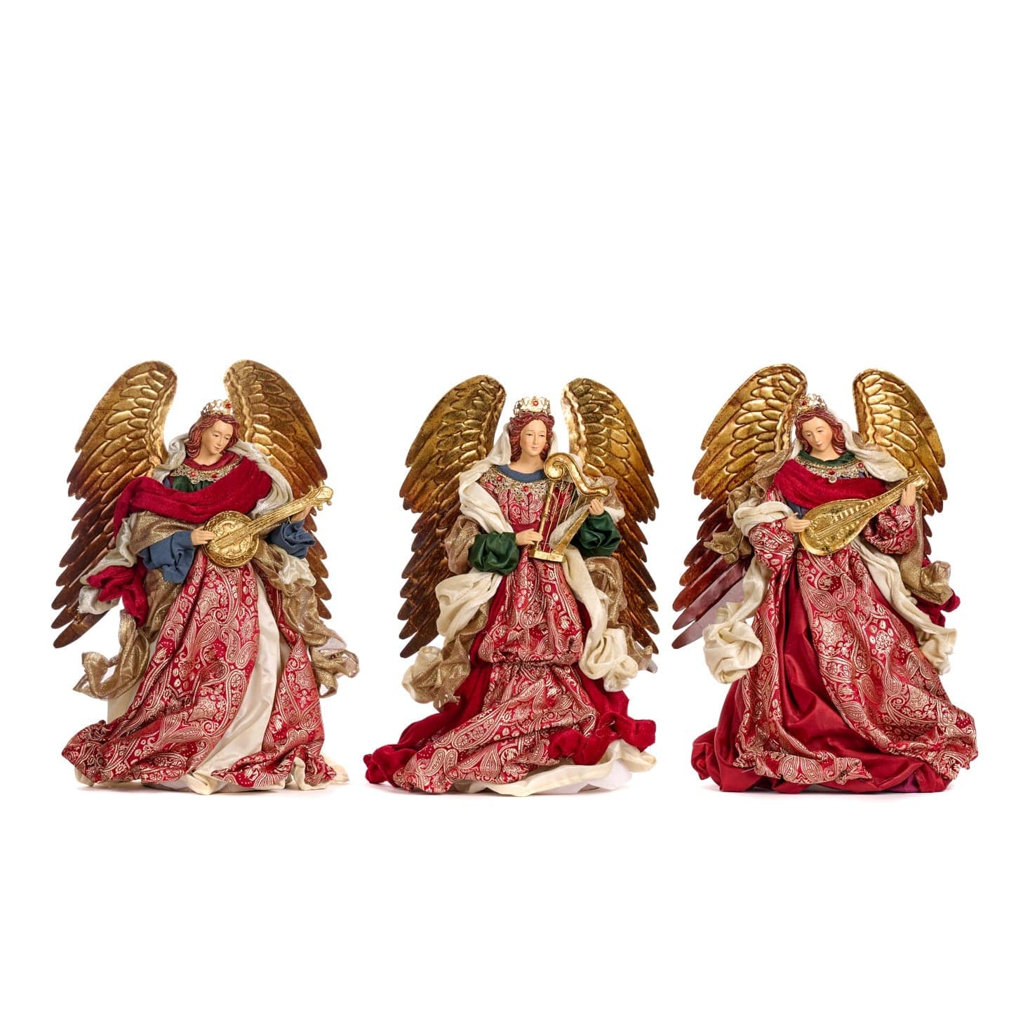 Angelo decorativo in tessuto per decorazioni natalizie, da 41 cm - 4