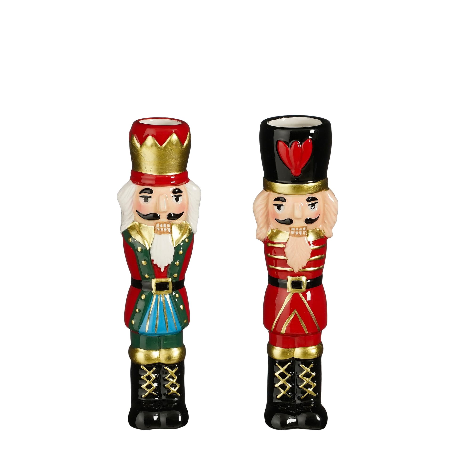 Portafiori  divertente schiaccianoci h 17,5cm per decorazioni natalizie - 1