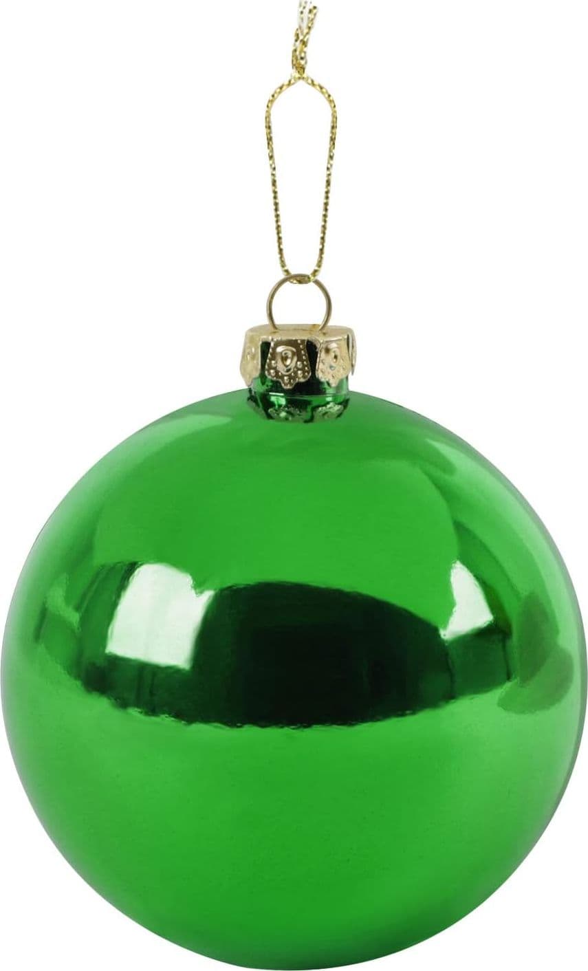 Pallina in vetro color verde per albero di Natale da Ø 10 cm, set da 4 pezzi - 2