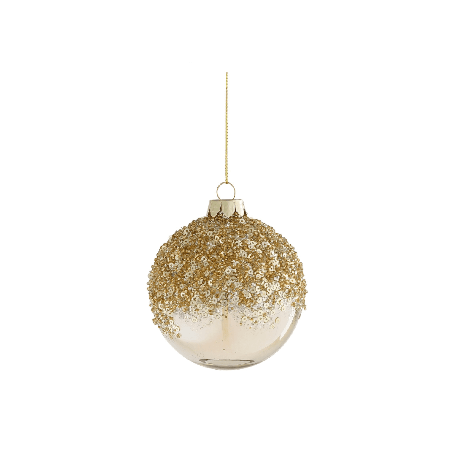 Palline per albero di natale color champagne Ø 8 cm, Set da 12 pezzi - 4