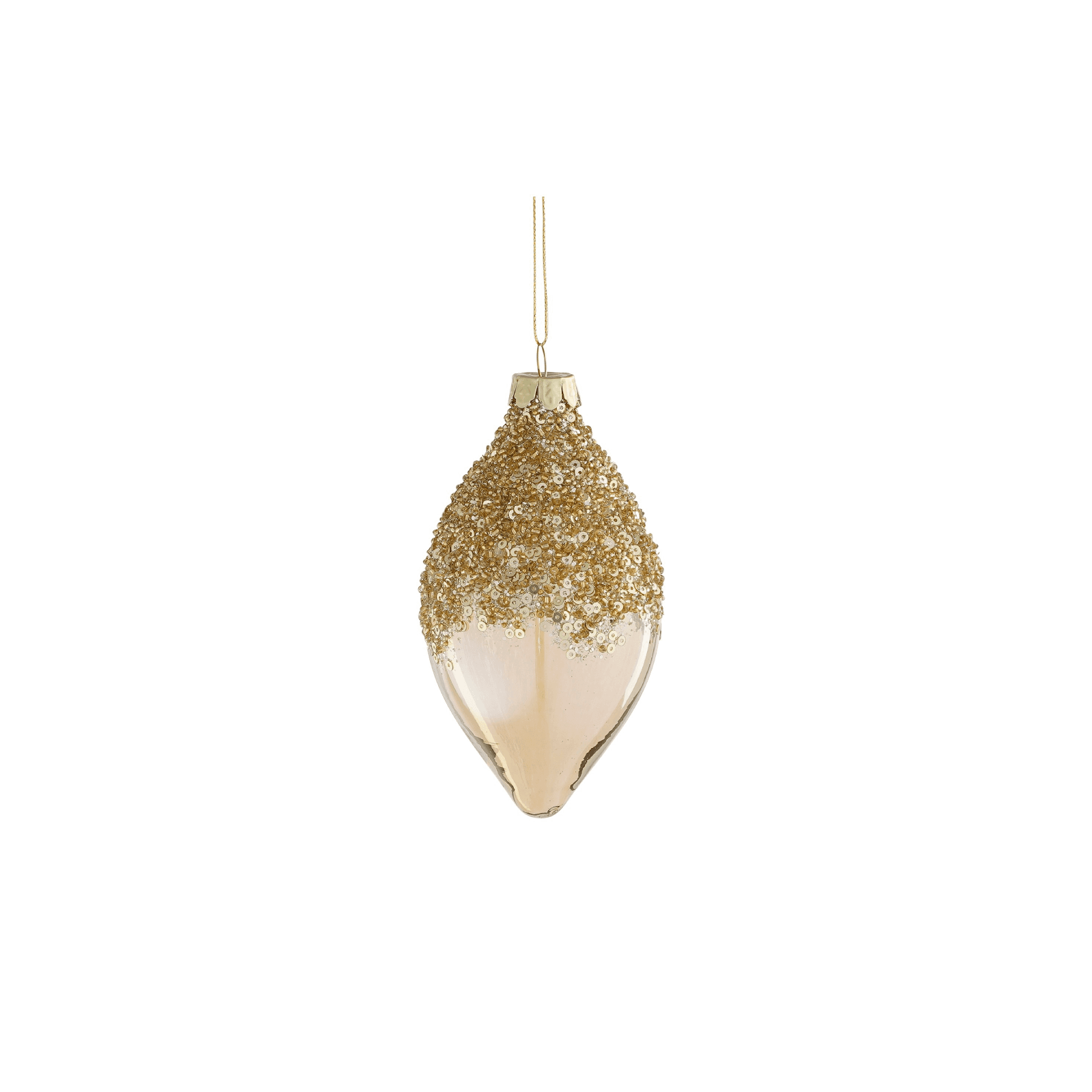 Palline per albero di natale color champagne Ø 8 cm, Set da 12 pezzi - 6