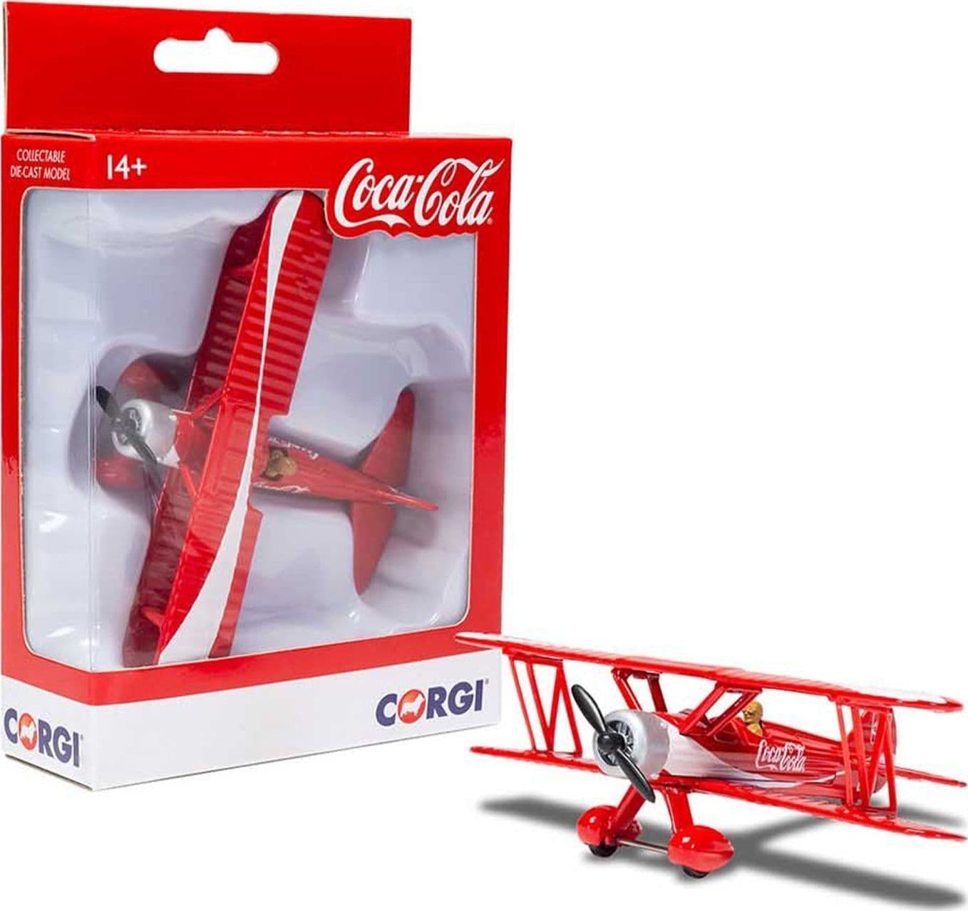 Modellino "Aeroplano Coca-Cola Stearman" da 60 x 30 x 8,5 cm - 2