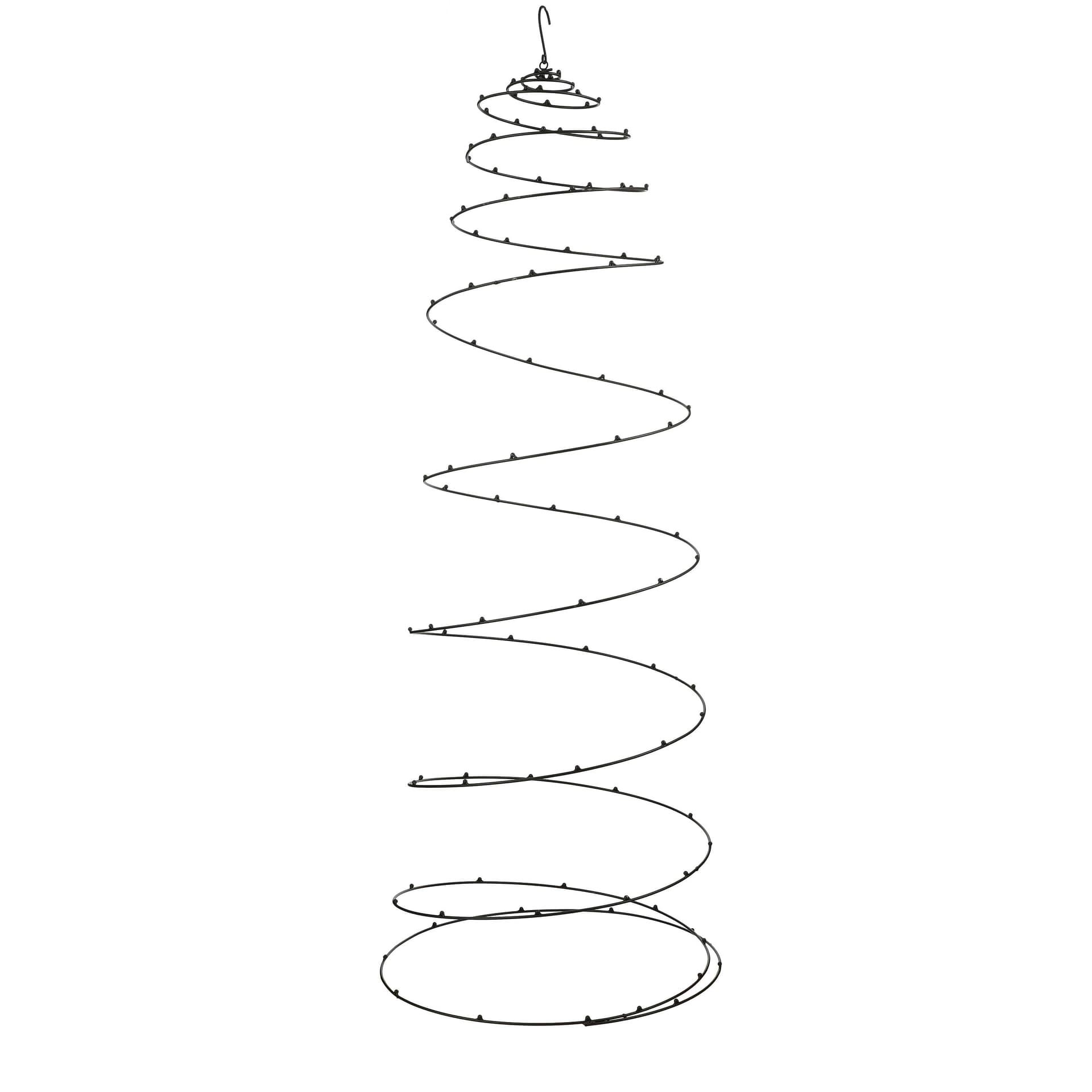 Appendiabiti ornamentale a spirale nero per decorazioni natalizie - 2