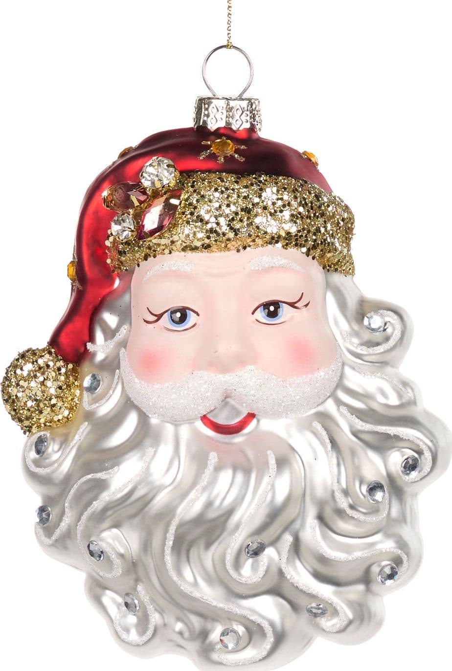 Pendaglio a forma di Babbo natale natalizio per albero decorazione natalizia da 14 cm