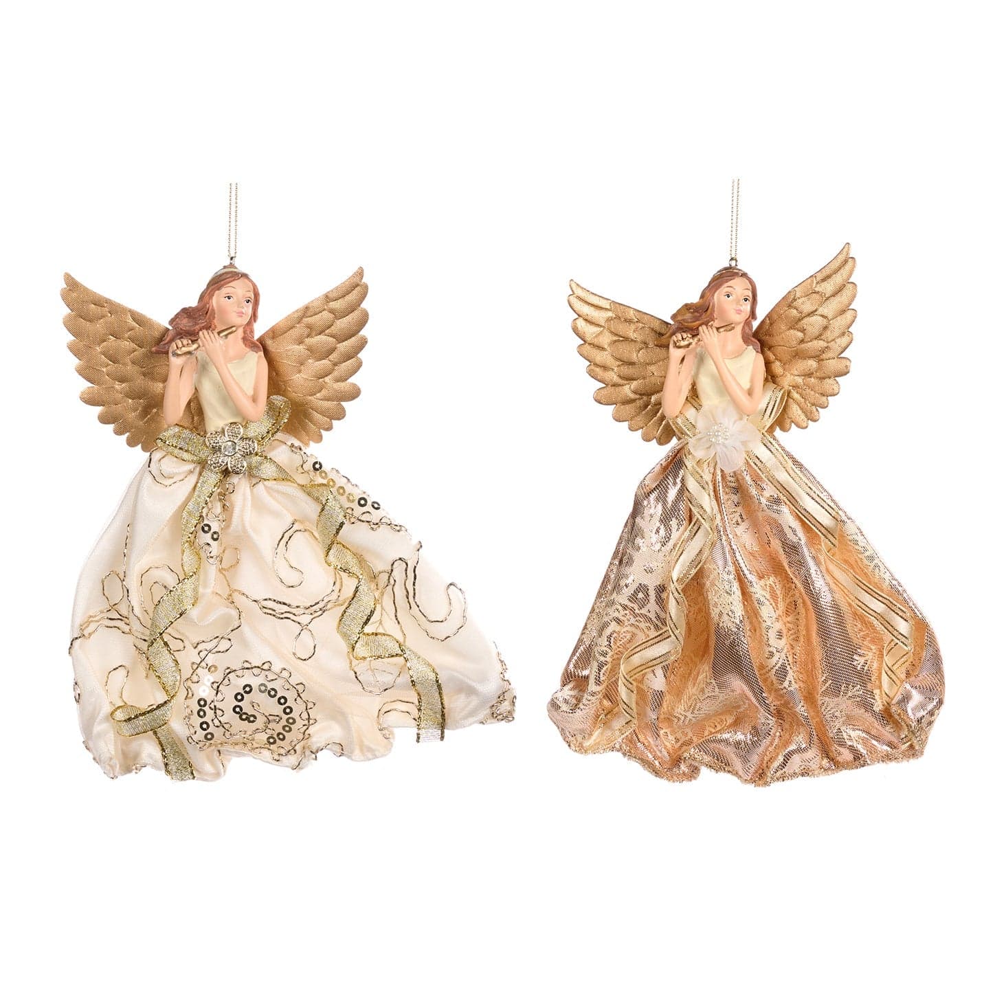 Angelo decorativo in tessuto per decorazioni natalizie, da 23 cm - 3