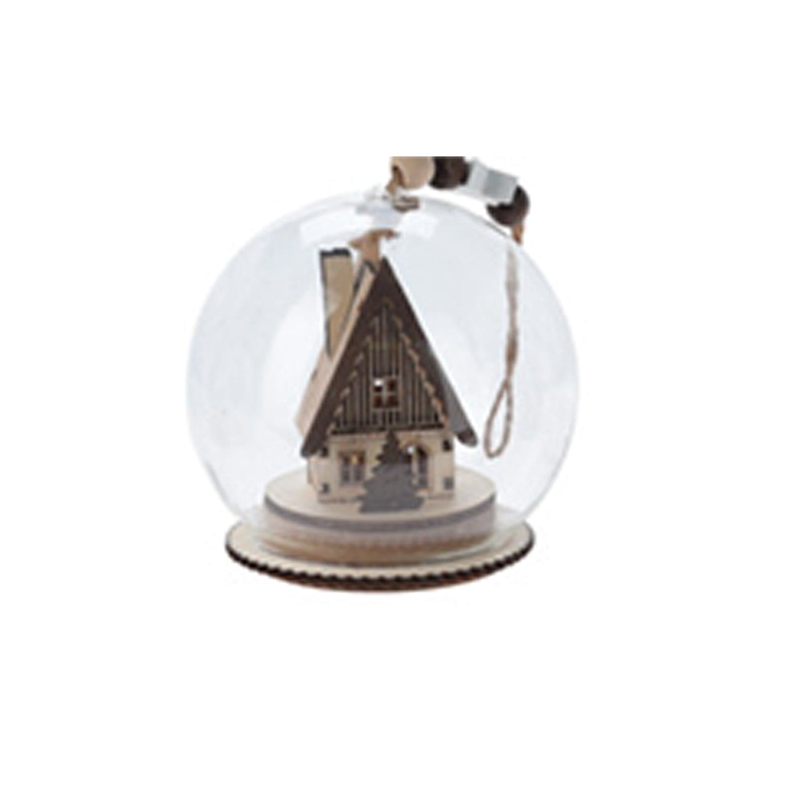 Sfera di vetro con scena Led decorazione natalizia h 10 cm - 4